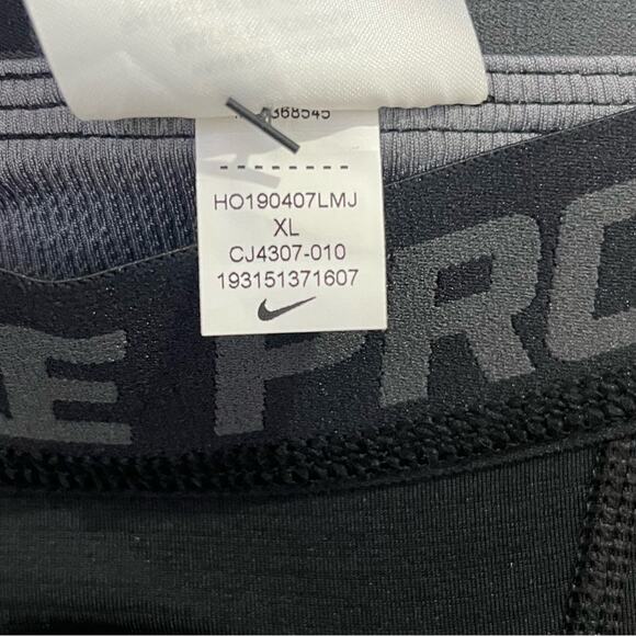NEW Nike Pro Active Compressions Youth Boy XL Black Dri Fit Work Out Train NWOT - Picture 6 of 6